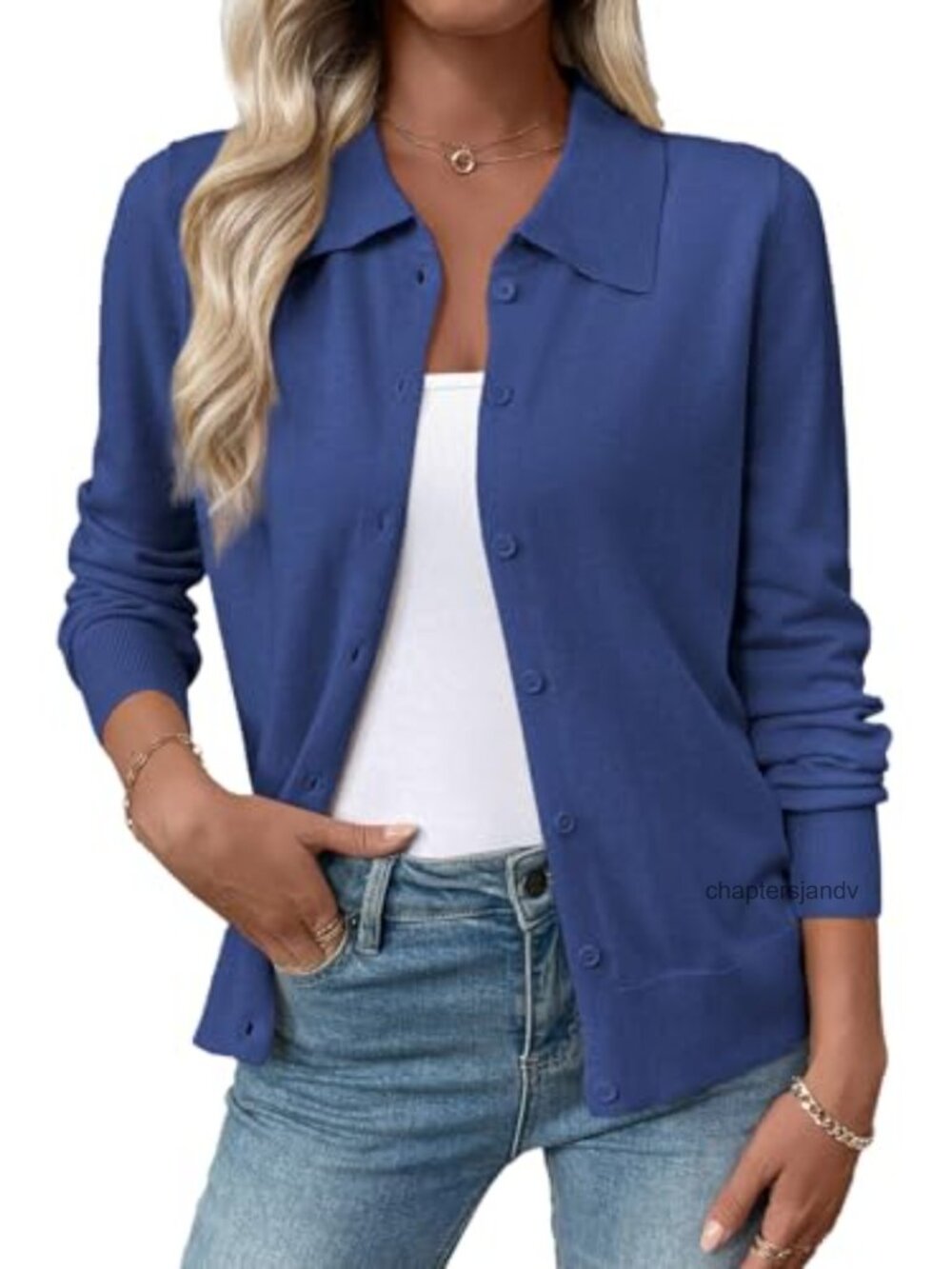 Lightweight Wool Blend Button Down Cardigan Sweater